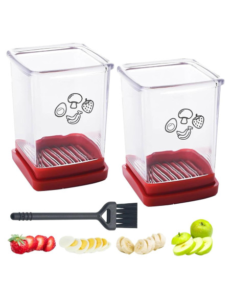 Cortador de Frutas y Verduras Wanheart 2 Piezas Acero Inoxidable Cortador de Frutas y Verduras Wanheart 2 Piezas Acero Inoxidable