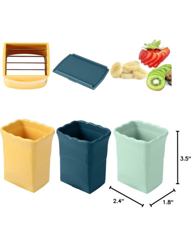Juego de 3 Cortadores de Frutas XPAPOV - Acero Inoxidable