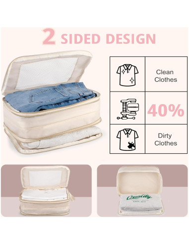 Set de Cubos de Compresión Bunnychill 3 Piezas Beige