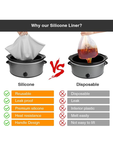 Forros de Silicona Reutilizables SOPHICO para Olla 6-8 Qt Forros de Silicona Reutilizables SOPHICO para Olla 6-8 Qt