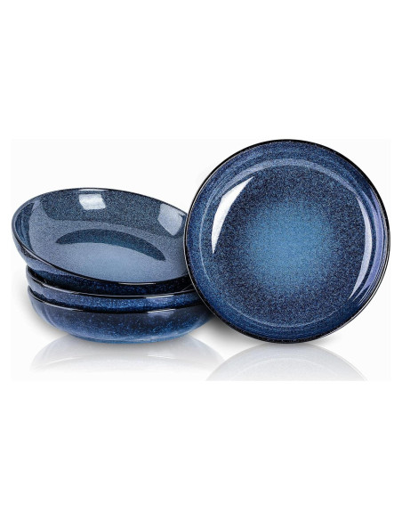 Set de 4 Cuencos de Porcelana Vicrays 25,4 cm Azul Set de 4 Cuencos de Porcelana Vicrays 25,4 cm Azul