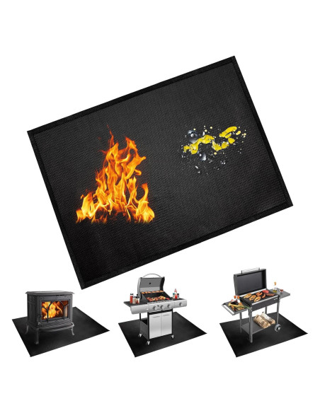 Mat de Parrilla Reutilizable BAKEWAY 91x122 cm Resistente al Fuego Mat de Parrilla Reutilizable BAKEWAY 91x122 cm Resistente al Fuego