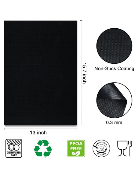 Mats de Parrilla KICKOIL Set de 6 Antiadherentes 40x33cm Mats de Parrilla KICKOIL Set de 6 Antiadherentes 40x33cm