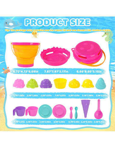 Juego de Juguetes de Playa Plegables Oun Nana - 13 Piezas