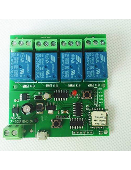 Módulo Relé Inteligente WiFi MHCOZY 5-32V 4CH Control Remoto Módulo Relé Inteligente WiFi MHCOZY 5-32V 4CH Control Remoto
