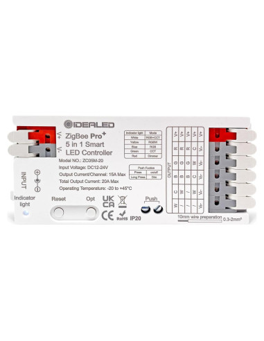 Controlador LED GIDEALED ZigBee 3.0 5 en 1 para Tira RGBWW
