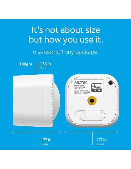 Aeotec MultiSensor 7 Z-Wave Plus 6-en-1 Sensor Inteligente Aeotec MultiSensor 7 Z-Wave Plus 6-en-1 Sensor Inteligente