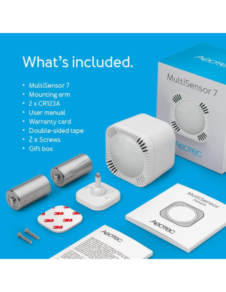 Aeotec MultiSensor 7 Z-Wave Plus 6-en-1 Sensor Inteligente Aeotec MultiSensor 7 Z-Wave Plus 6-en-1 Sensor Inteligente