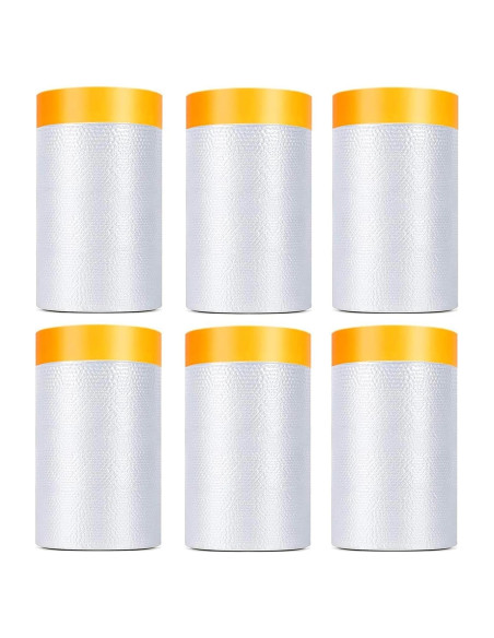 Paquete de 6 rollos de cinta KUANVE 0.55x20m pre-adhesiva Paquete de 6 rollos de cinta KUANVE 0.55x20m pre-adhesiva
