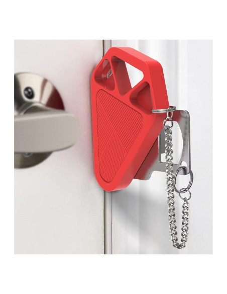 Cerradura de Puerta Portátil WINONLY Roja para Viaje Cerradura de Puerta Portátil WINONLY Roja para Viaje