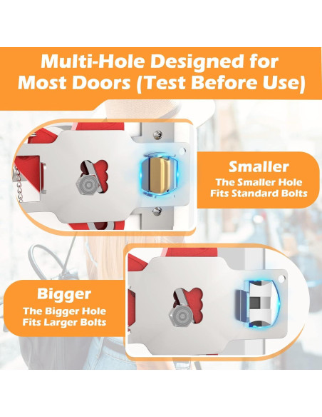 Cerradura de Puerta Portátil WINONLY Roja para Viaje Cerradura de Puerta Portátil WINONLY Roja para Viaje