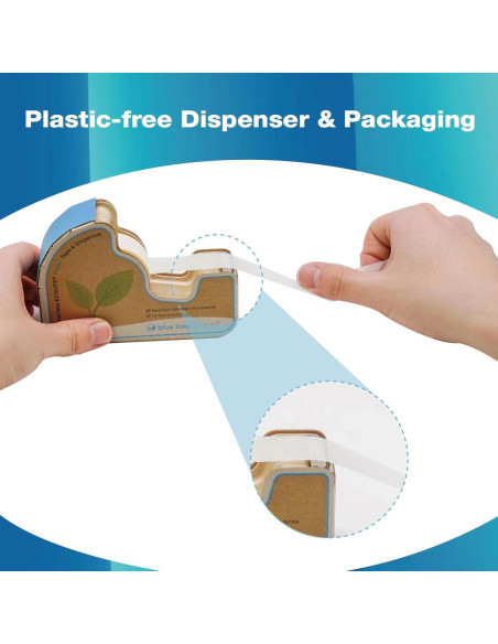 Dispenser de Cinta Adhesiva Blue Lake Ecológico con 4 Rollos Dispenser de Cinta Adhesiva Blue Lake Ecológico con 4 Rollos