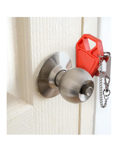 Cerradura de Puerta Portátil WINONLY Roja para Viaje