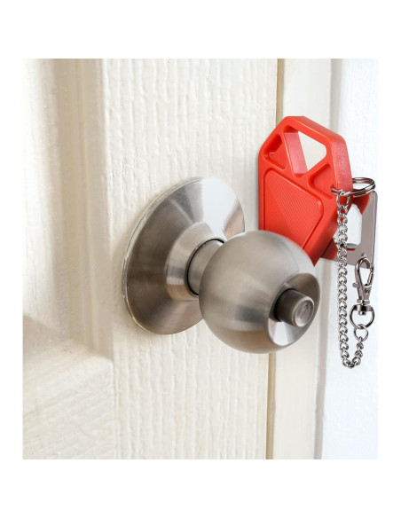 Cerradura de Puerta Portátil WINONLY Roja para Viaje Cerradura de Puerta Portátil WINONLY Roja para Viaje