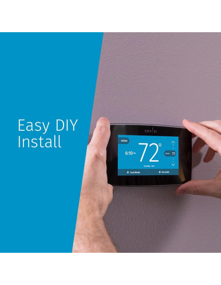 Termostato Inteligente Emerson Sensi Touch Wi-Fi Negro ST75 Termostato Inteligente Emerson Sensi Touch Wi-Fi Negro ST75