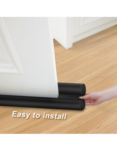 MAXTID Tapón de Corrientes de Aire 91 cm Negro Ajustable
