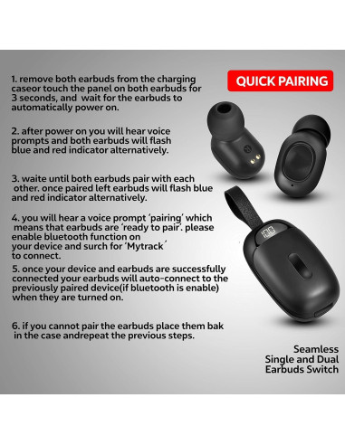 Auriculares Bluetooth VOLT PLUS TG01 IPX4 con Estuche 24h