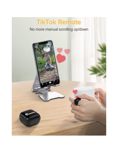 Control Remoto Inalámbrico ADZERD para Kindle y TikTok - Negro