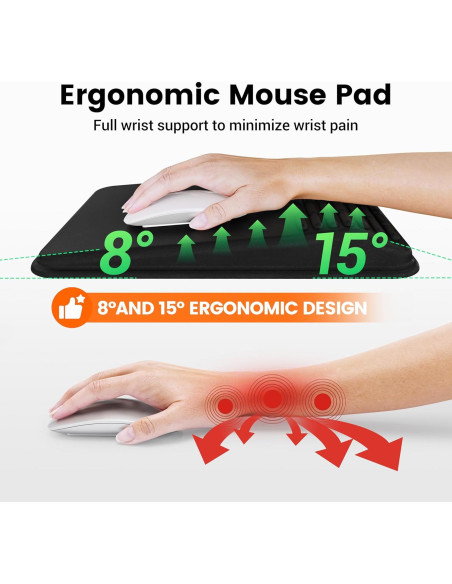 Alfombrilla de Ratón MEKASS Ergonómica con Reposamuñecas Alfombrilla de Ratón MEKASS Ergonómica con Reposamuñecas