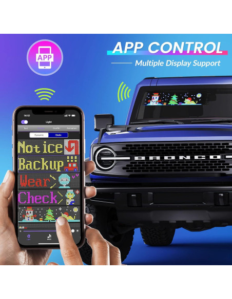 Cartel LED KJOY 38,1x10,2 cm Bluetooth Control App Cartel LED KJOY 38,1x10,2 cm Bluetooth Control App
