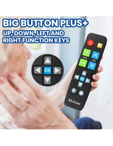 Control Remoto Universal TV Benoo EZCPTVB Botón Grande Negro