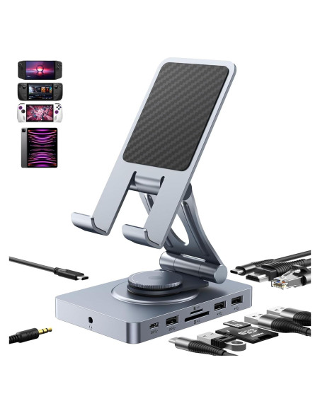 Estación de Acoplamiento USB-C NEWQ 11 en 1 HDMI 4K RJ45 Estación de Acoplamiento USB-C NEWQ 11 en 1 HDMI 4K RJ45