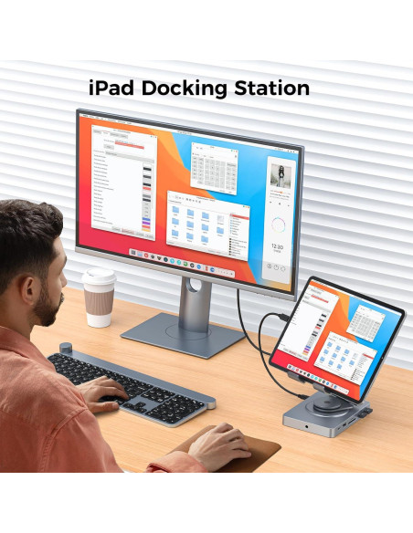 Estación de Acoplamiento USB-C NEWQ 11 en 1 HDMI 4K RJ45 Estación de Acoplamiento USB-C NEWQ 11 en 1 HDMI 4K RJ45