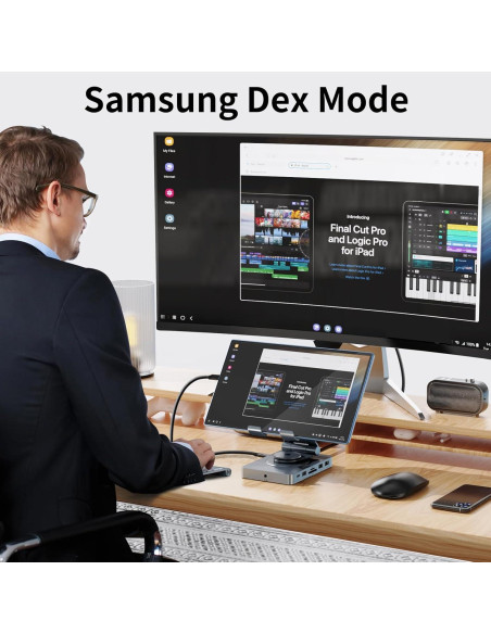 Estación de Acoplamiento USB-C NEWQ 11 en 1 HDMI 4K RJ45 Estación de Acoplamiento USB-C NEWQ 11 en 1 HDMI 4K RJ45