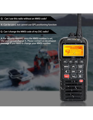 Retevis RM40 Radio Marina de Mano GPS IP67 Flotante