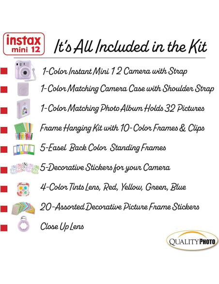 Cámara Instantánea Fujifilm Instax Mini 12 Kit Accesorios Cámara Instantánea Fujifilm Instax Mini 12 Kit Accesorios