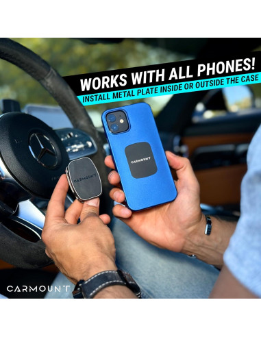 Soporte Magnético para Teléfono CARMOUNT F2, 360 Ajustable