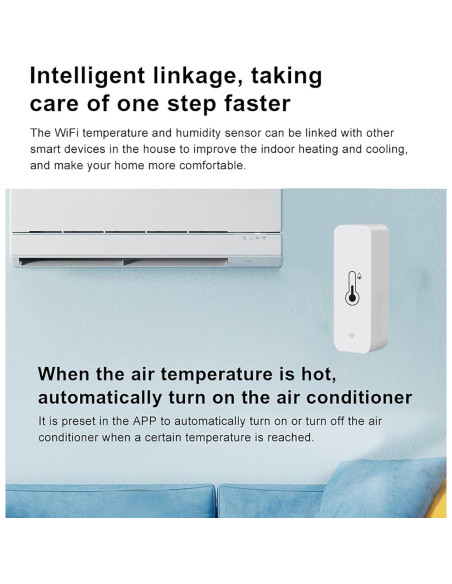 Sensor de Temperatura y Humedad WiFi Gaoducash TH01 - Monitoreo Remoto Sensor de Temperatura y Humedad WiFi Gaoducash TH01 - Monitoreo Remoto