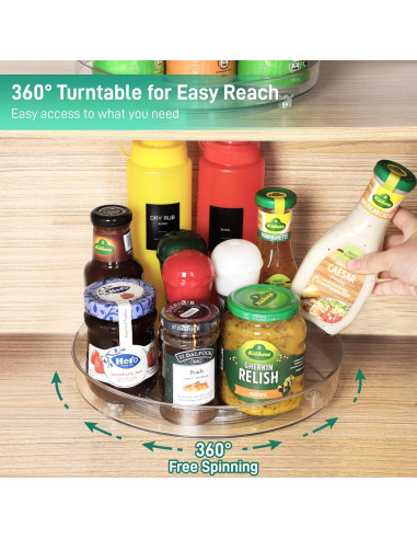 Organizador Giratorio Lazy Susan Optish 24 cm 2 Paquetes