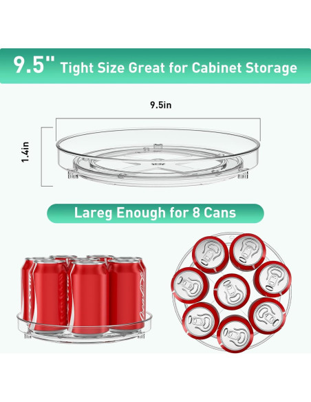 Organizador Giratorio Lazy Susan Optish 24 cm 2 Paquetes Organizador Giratorio Lazy Susan Optish 24 cm 2 Paquetes