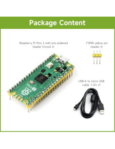 Microcontrolador Waveshare Raspberry Pi Pico 2M RP2350 2