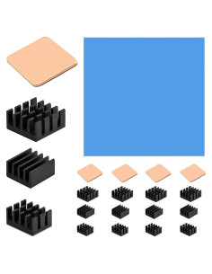 Kit de Disipadores de Calor Aluminio y Cobre para Raspberry Pi