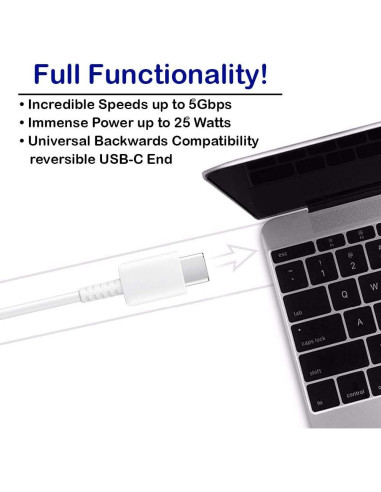 Cable USB-C 3M Works by VOLT PLUS TECH para Raspberry Pi 4