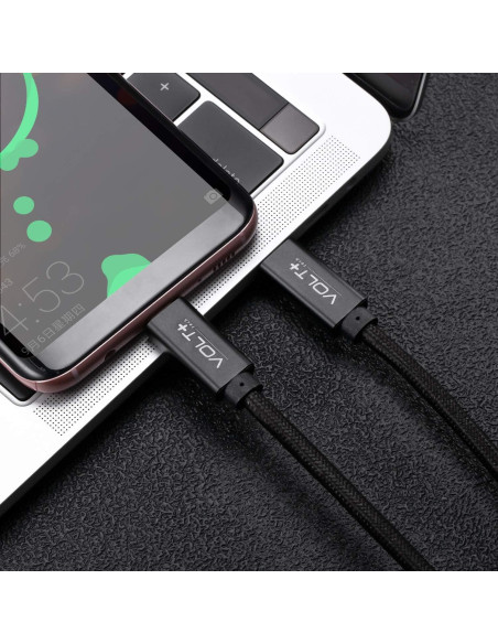 Cable USB-C DUAL PD 100W Volt Plus Tech 1.2m para Raspberry Pi Cable USB-C DUAL PD 100W Volt Plus Tech 1.2m para Raspberry Pi