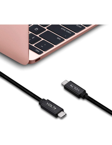 Cable USB-C DUAL PD 100W Volt Plus Tech 1.2m para Raspberry Pi