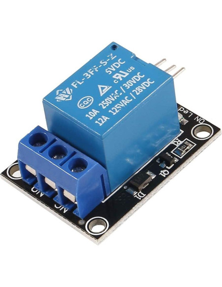 Módulo de Relé 12V 1 Canal Azuocn para Microcontroladores Módulo de Relé 12V 1 Canal Azuocn para Microcontroladores