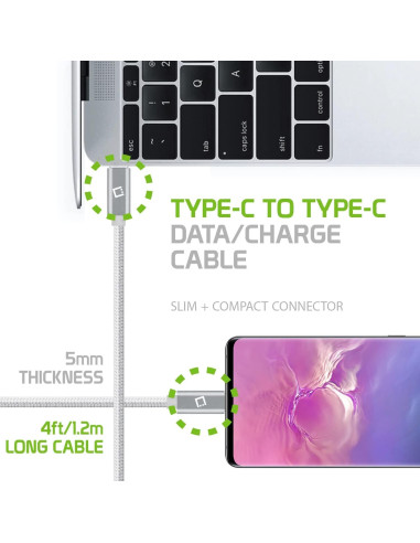 Cable USB-C de Carga Rápida 60W para Raspberry Pi 3 Modelo B