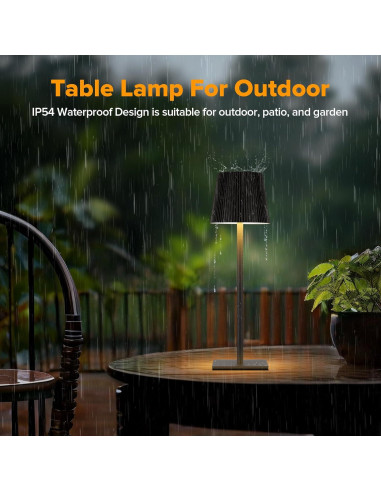 Lámpara de Mesa Inalámbrica LUTEC 6000mAh Ajustable 2 Alturas