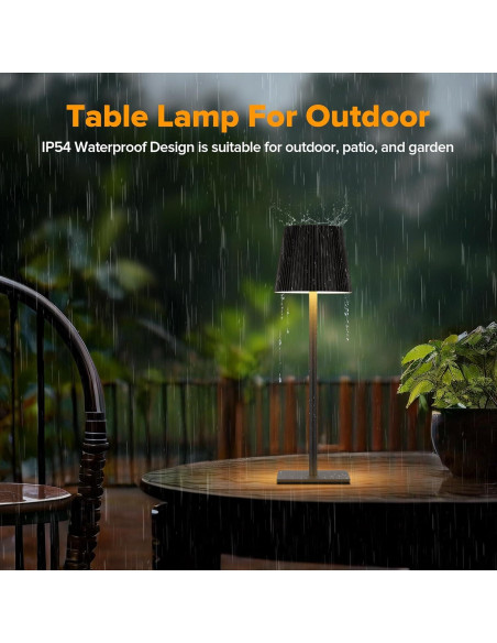 Lámpara de Mesa Inalámbrica LUTEC 6000mAh Ajustable 2 Alturas Lámpara de Mesa Inalámbrica LUTEC 6000mAh Ajustable 2 Alturas
