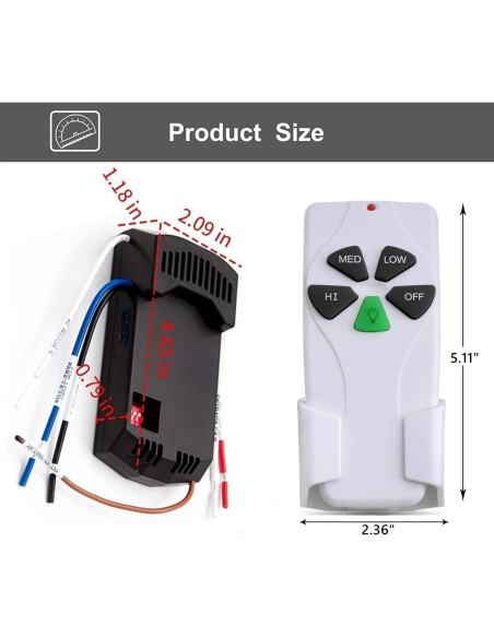 Control Remoto Universal para Ventilador de Techo Nexete 53T Control Remoto Universal para Ventilador de Techo Nexete 53T