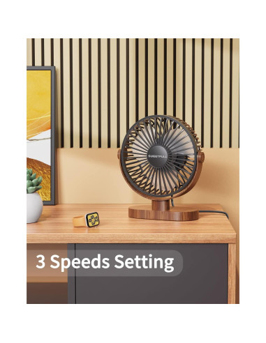 Ventilador de Escritorio SWEETFULL USB 3 Velocidades 16.5 cm