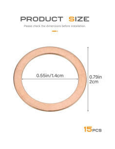 15 Juntas de Drenaje de Aceite Cobre 14mm SCUARI 2