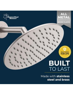 Cabezal de Ducha HammerHead Showers 20 cm Metal Niquelado 1.75 GPM 2