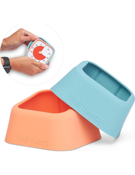 Temporizador Visual Time Timer Home MOD - Paquete de 2 Fundas Silicona Naranja y Azul Temporizador Visual Time Timer Home MOD - Paquete de 2 Fundas Silicona Naranja y Azul