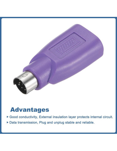 Adaptador MECCANIXITY PS/2 a USB Hembra para Teclado PC