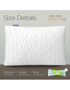 Almohada King CushyOasis Espuma de Memoria Ajustable 2